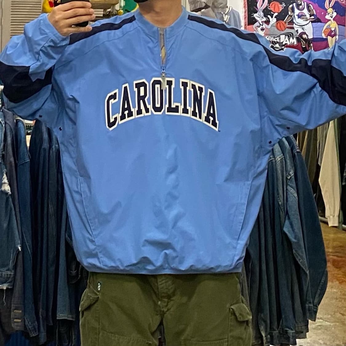 새상품90s 마제스틱 노스캐롤라이나 UNC 아노락바막 상품이미지3