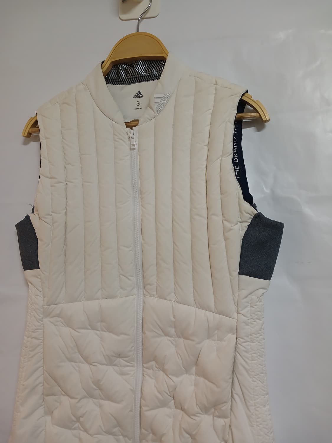 (S,90)아디다스골프 구스다운 패딩베스트 조끼 화이트 상품이미지3
