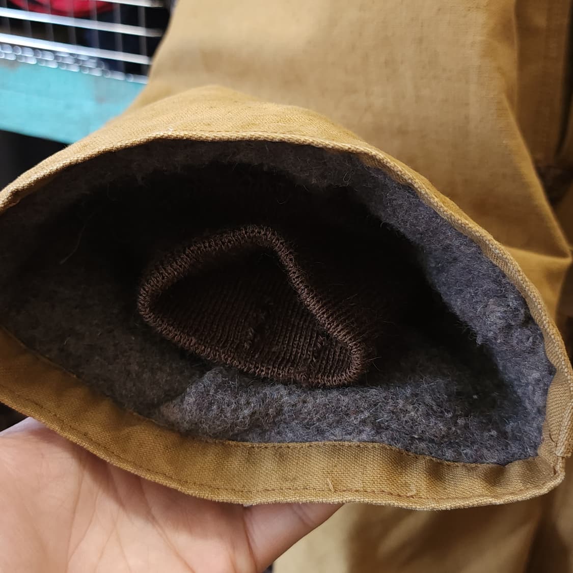 50s 프랑스 매키노 코트 랜치코트 옥스포드 패브릭 에스키모 L 상품이미지10