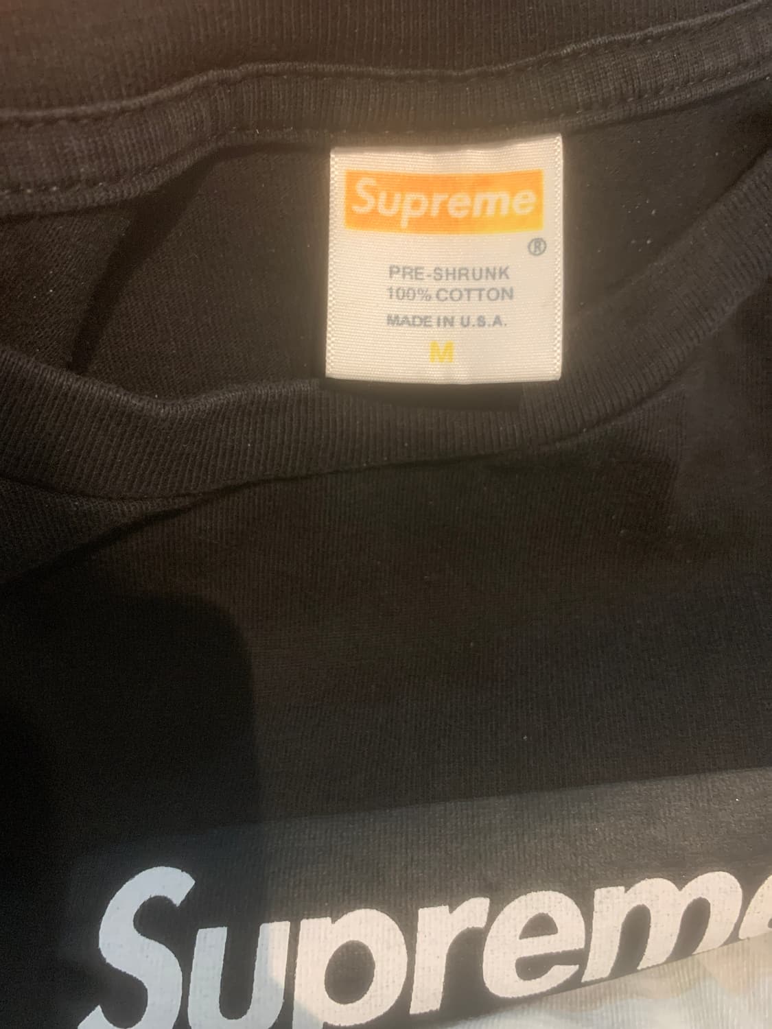 슈프림 박스로고 반팔 블랙 급처 상품이미지2