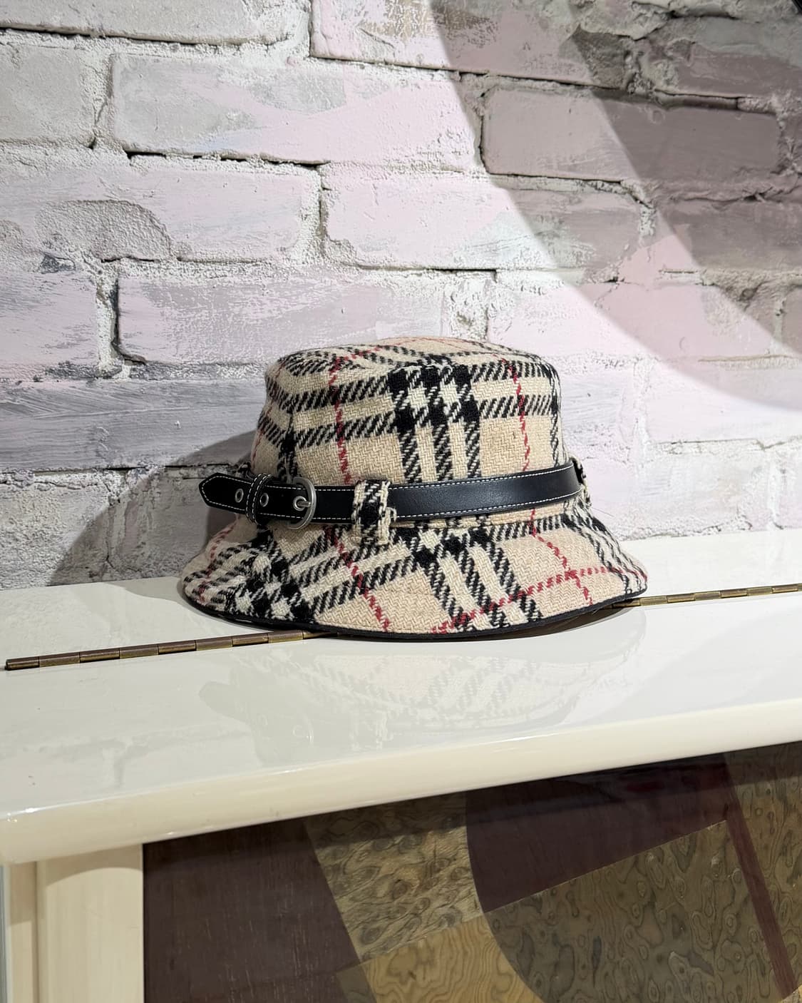 버버리 베이지 노바체크 울 버킷햇 상품이미지1