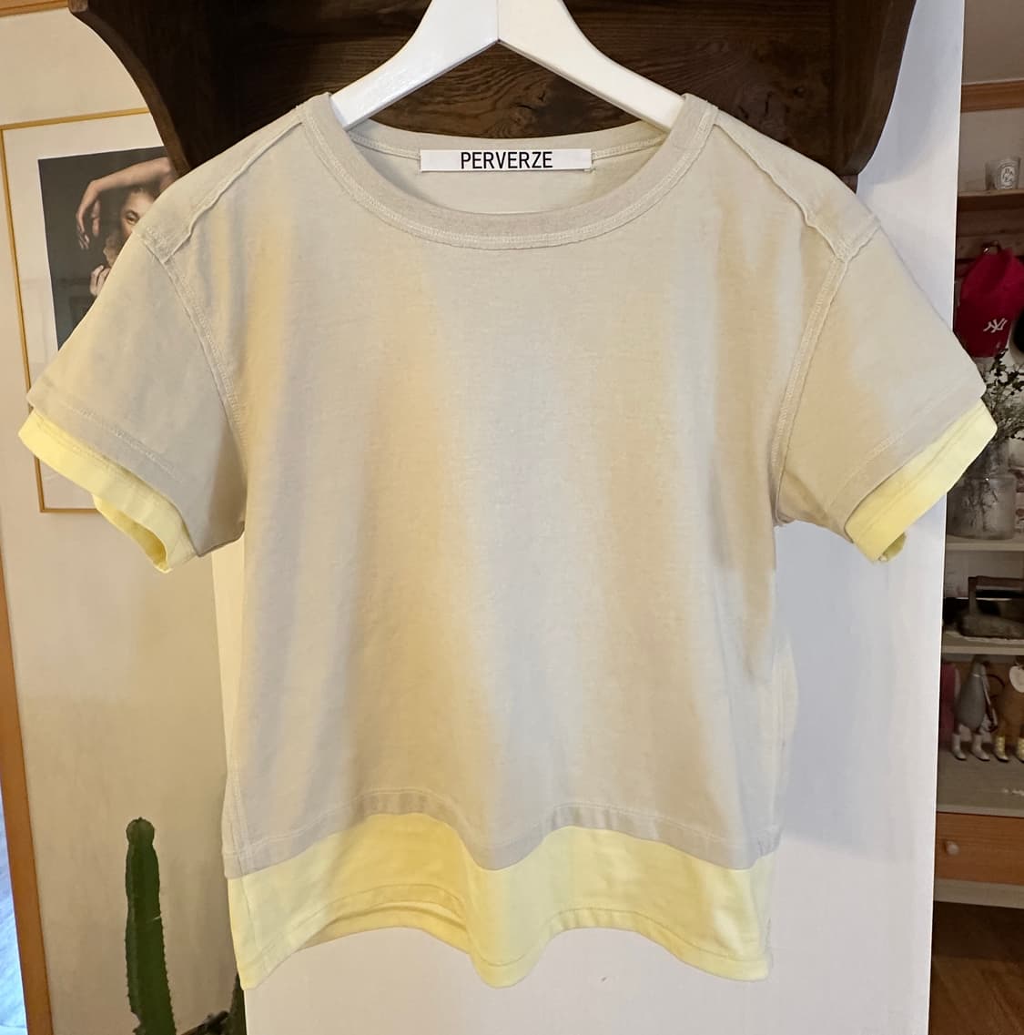 25SS 퍼버즈 PERVERZE 레이어드 반팔 티셔츠 (F) 상품이미지7
