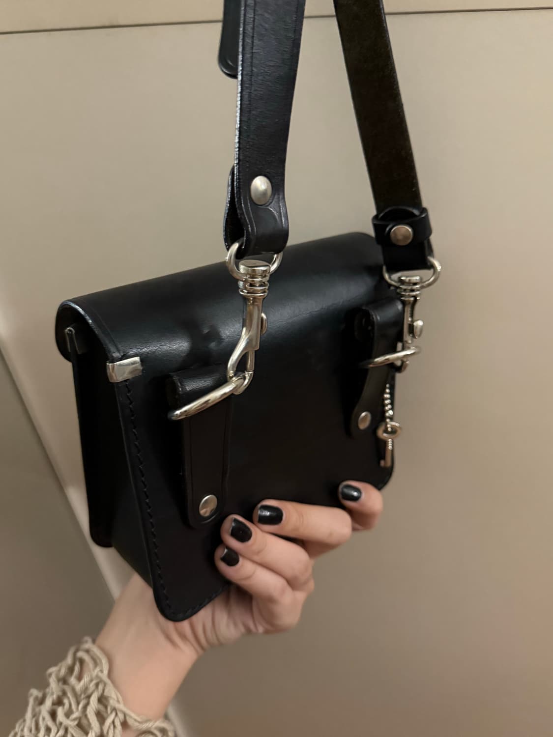 2000s CommedesGarcons mini leather bag 상품이미지4