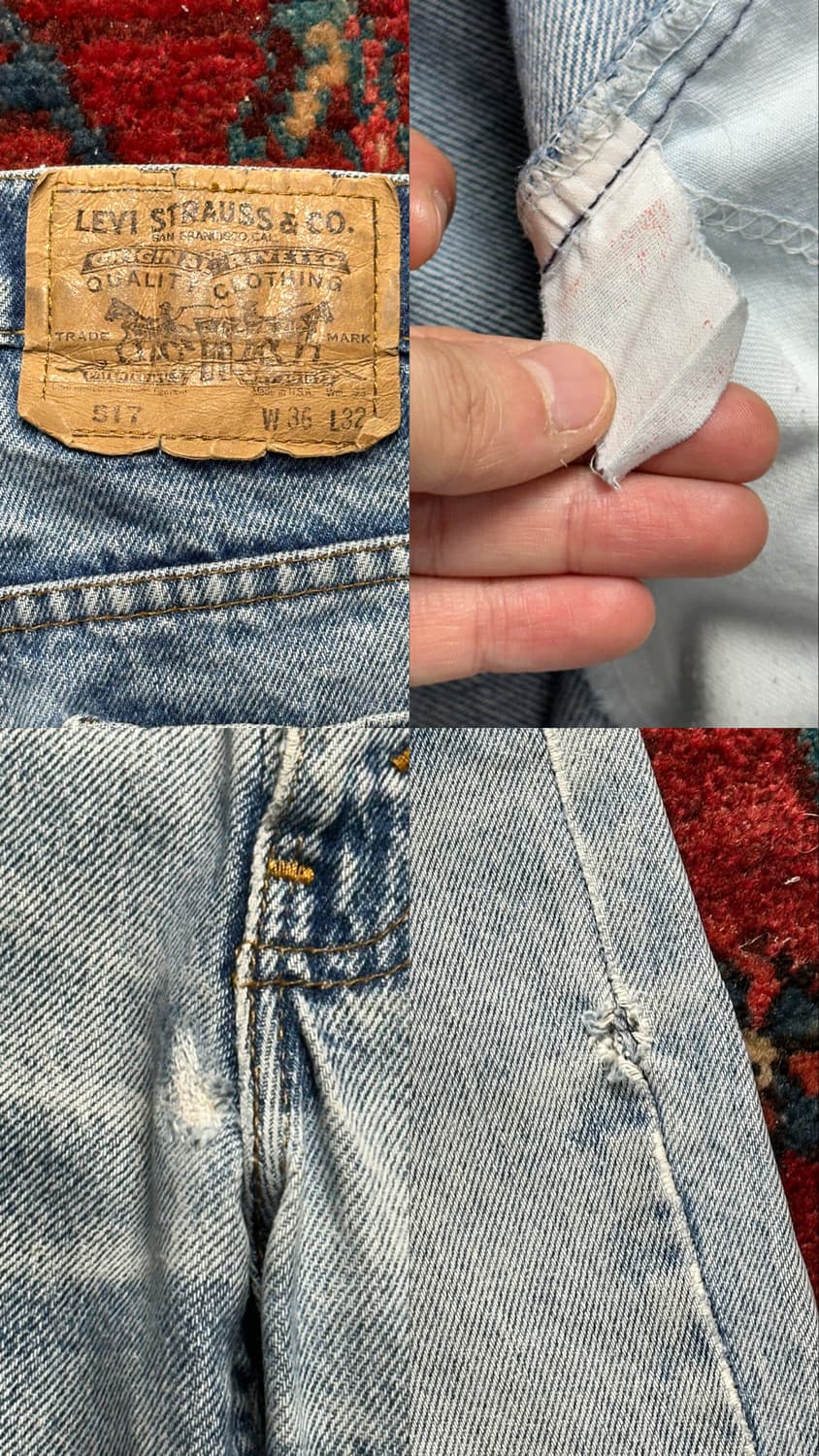 90's USA Made 빈티지 리바이스 517 부츠컷 상품이미지9