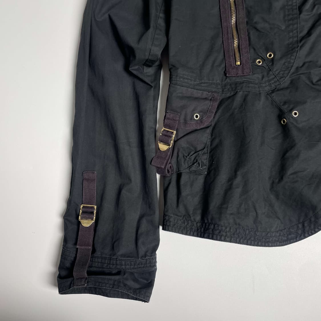 Les copains 멀티 포켓 지퍼 자수 자켓 상품이미지5