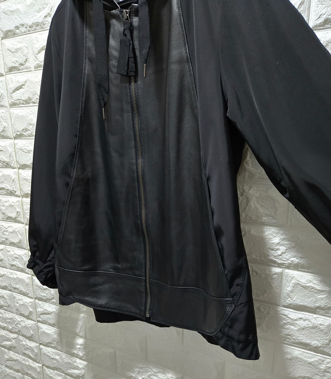 거의새것/ 지센 양가죽 배색 후드집업 자켓 100 상품이미지5
