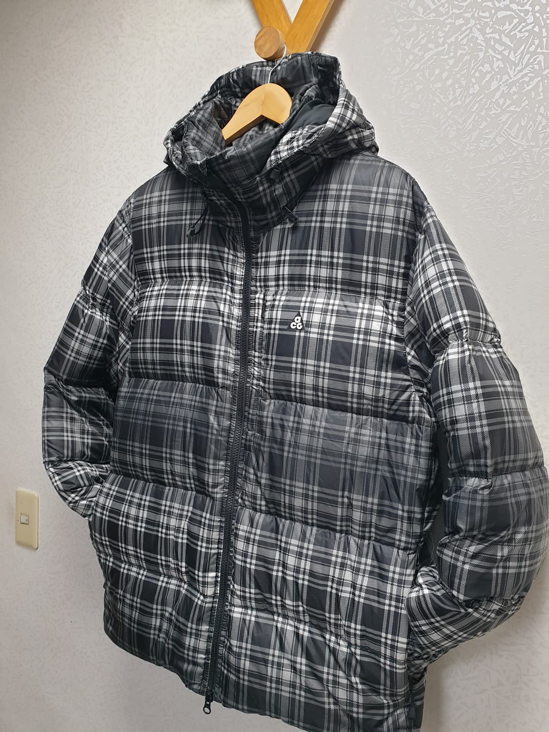 [xxl/110] 나이키 acg 체크 구스패딩 후디 상품이미지2