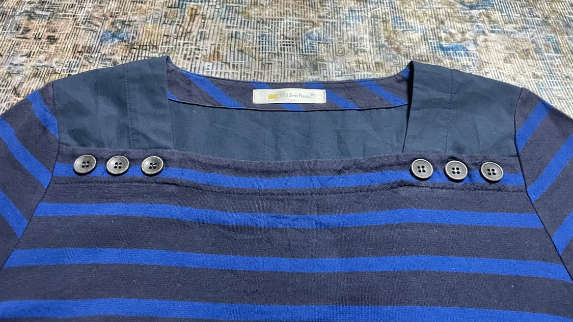 JPN 00s일본 빈티지 y2k 모리걸 골든베어 스트라이프 티셔츠 원피스 상품이미지6