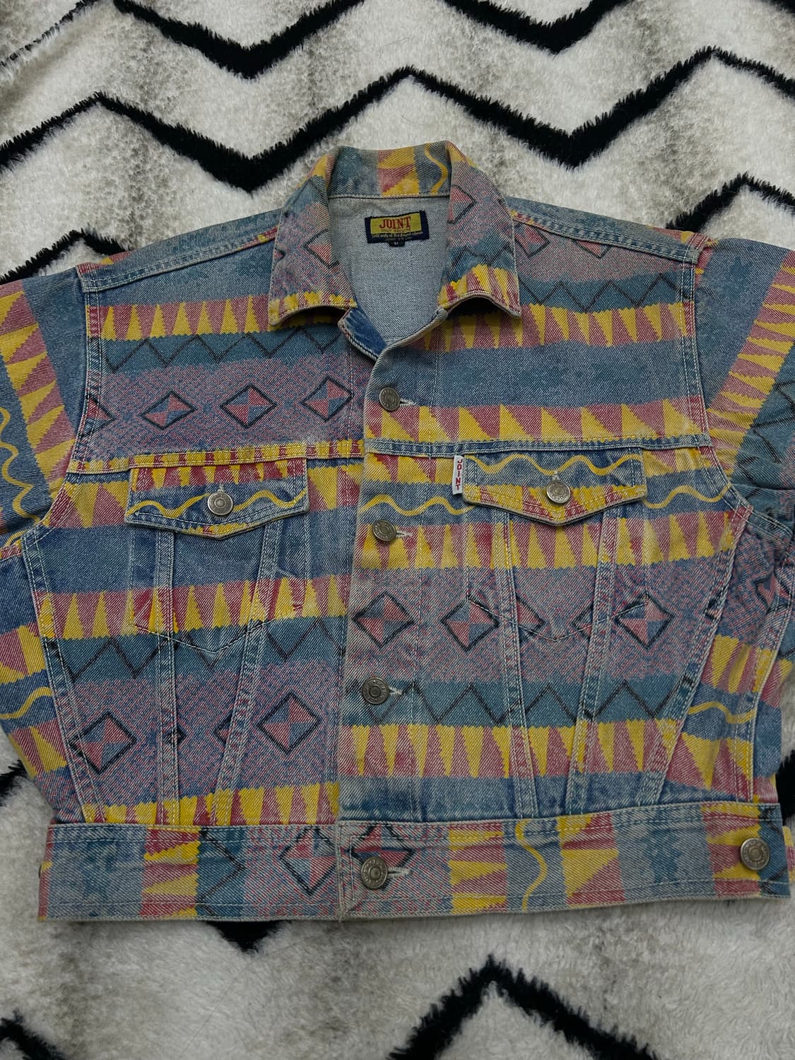 [L]Joint Japan 패턴 크롭 데님 자켓 상품이미지3