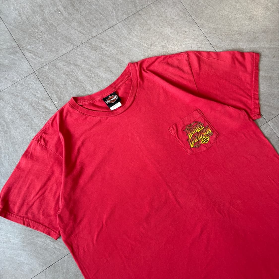 할리데이비슨 정품 레드 반팔 티셔츠 반팔티 상품이미지2