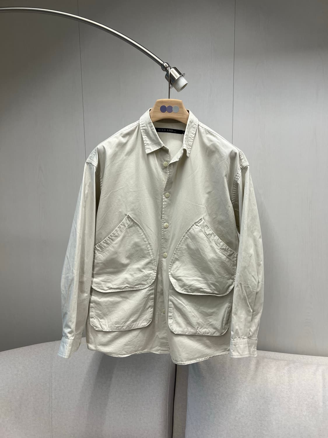 니코앤드 아이보리 코튼 셔츠 자켓  상품이미지1