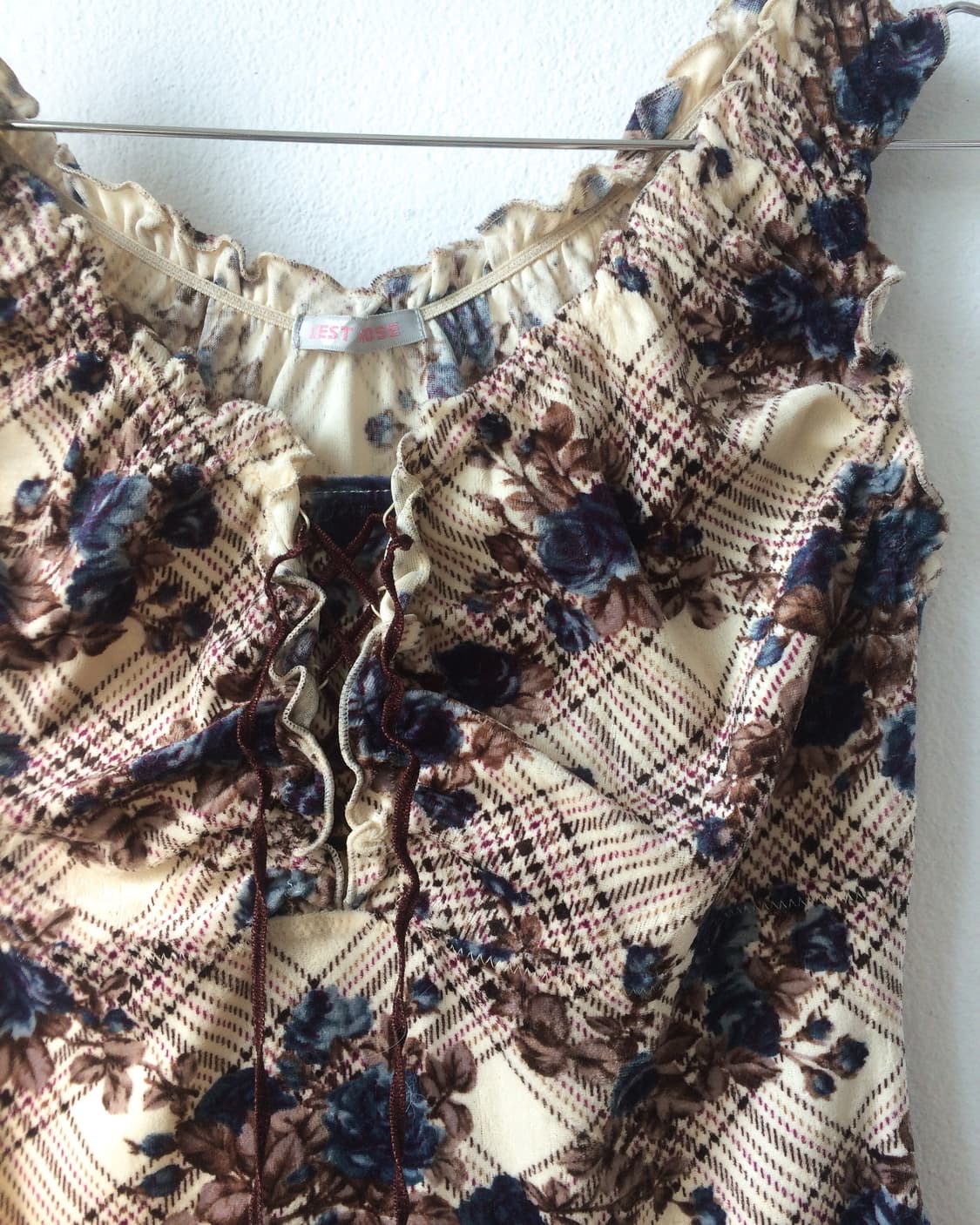 Lest rose lace up point flower pattern v 상품이미지5