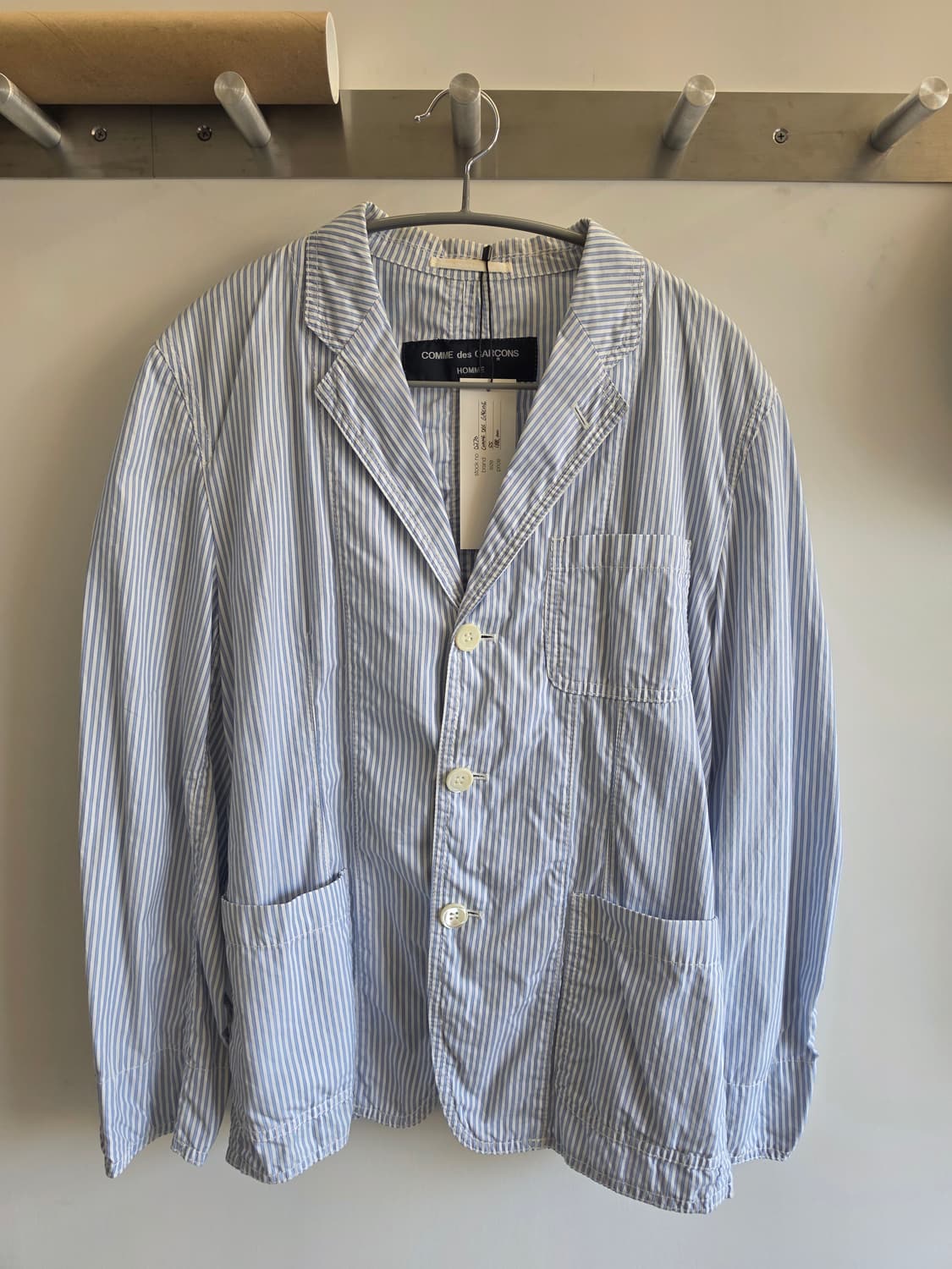 꼼데가르송 옴므 AD2007 퍼커링 스트라이프 자켓 상품이미지1