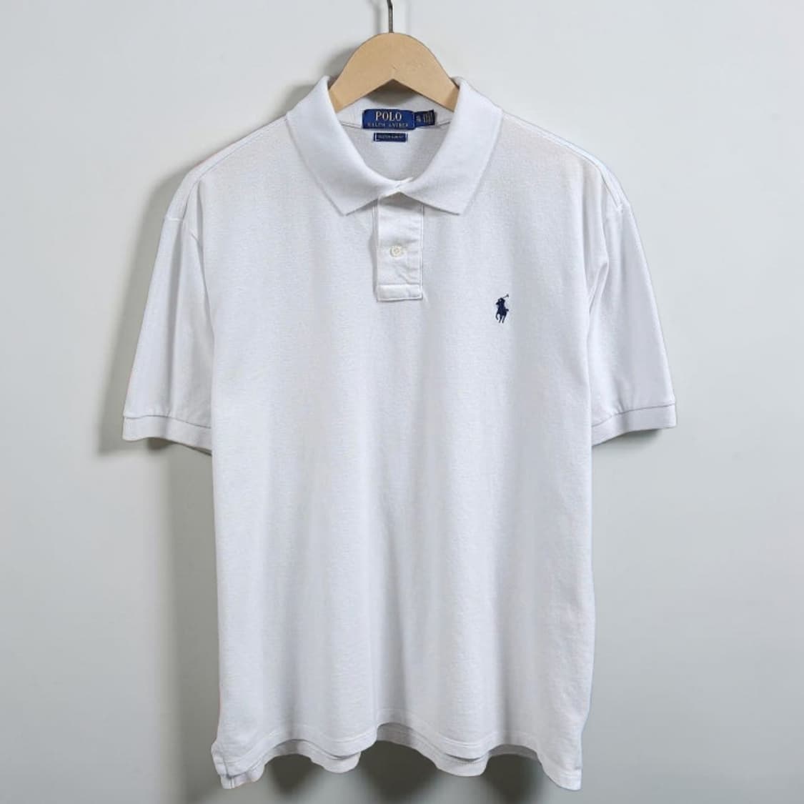 105~110 POLO 폴로 랄프로렌 반팔 카라티 커스텀슬림핏 화이트 상품이미지1