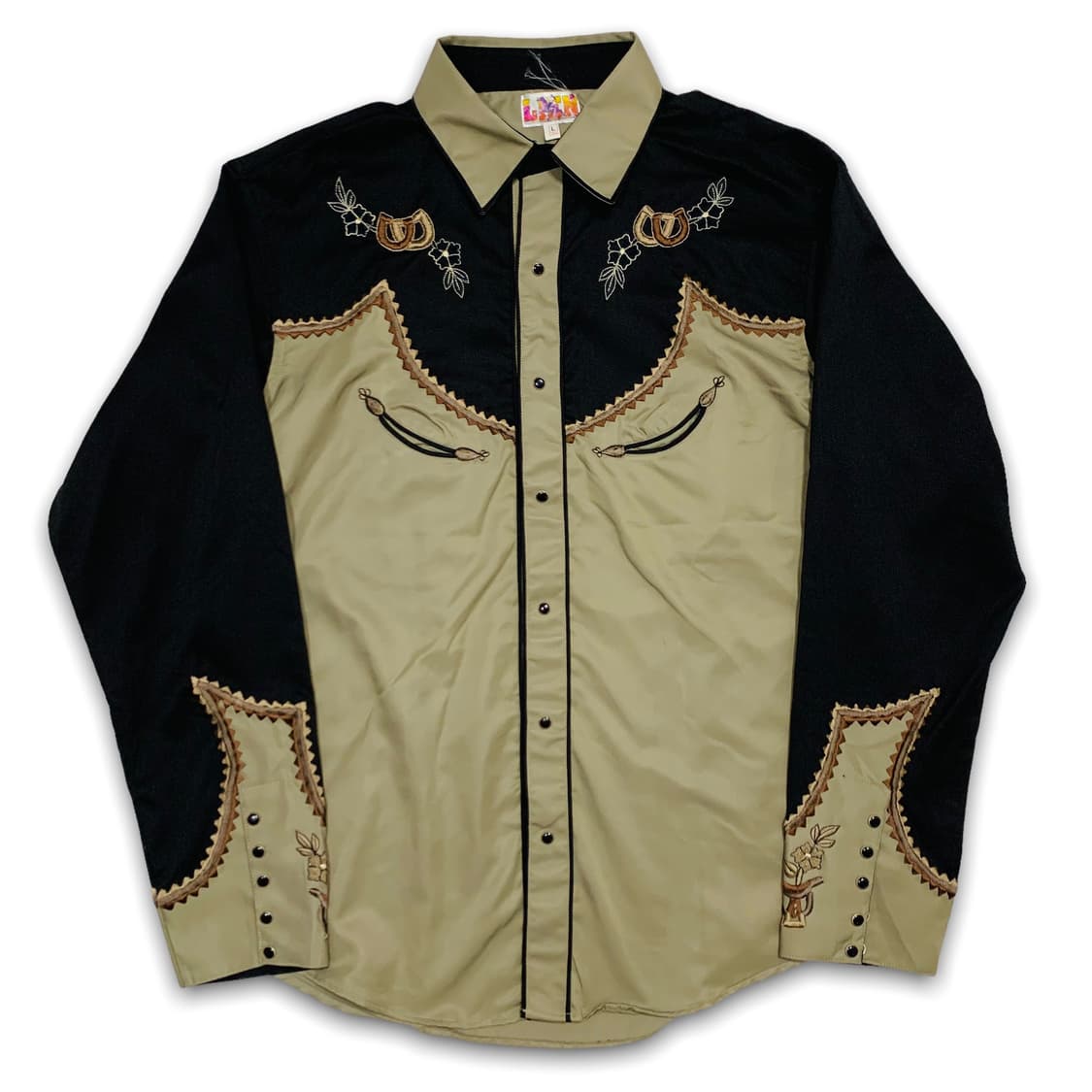 말 발굽 자수 웨스턴 긴팔 셔츠 상품이미지1