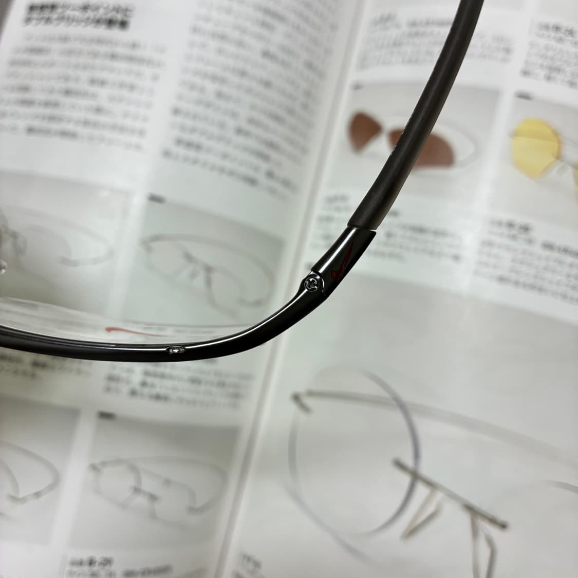 NIKE FLEXON 나이키 플렉슨 일본생산 반무테 티타늄 안경 고글 상품이미지5