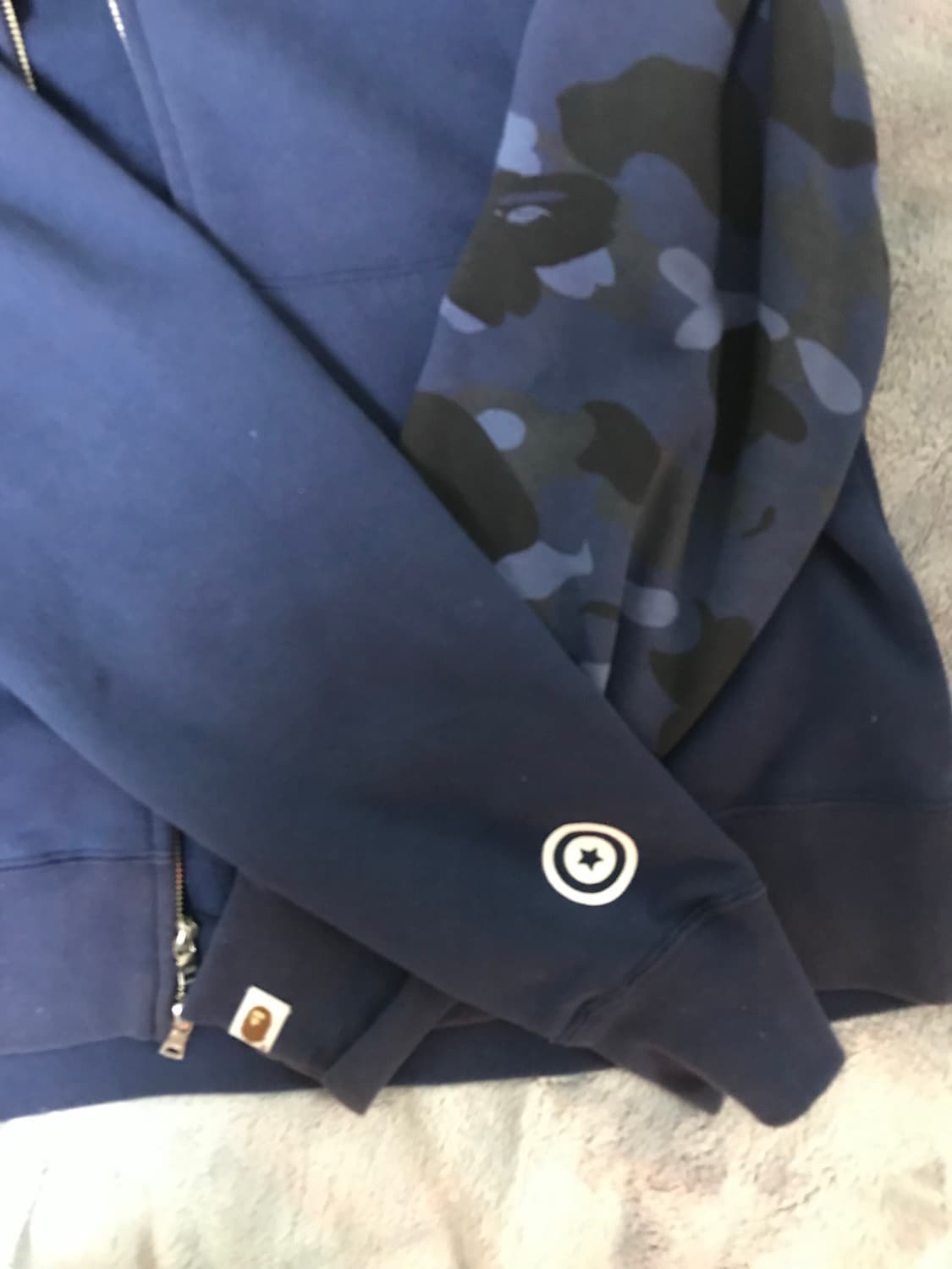 급처) 베이프 반카모 청계 네이비 후드집업 xl 빈티지 베이프 마일로 상품이미지2