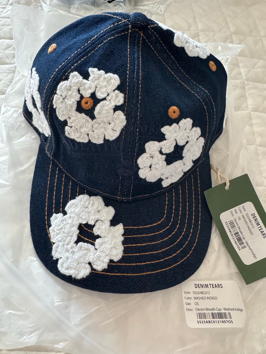 데님 티어스 데님 코튼 리쓰 캡 워시드 인디고 상품이미지2