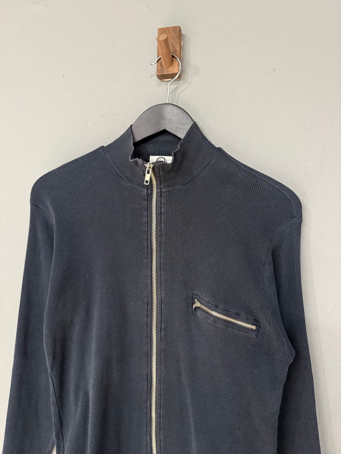 high-neck zipper point ribbed zip-up 상품이미지6