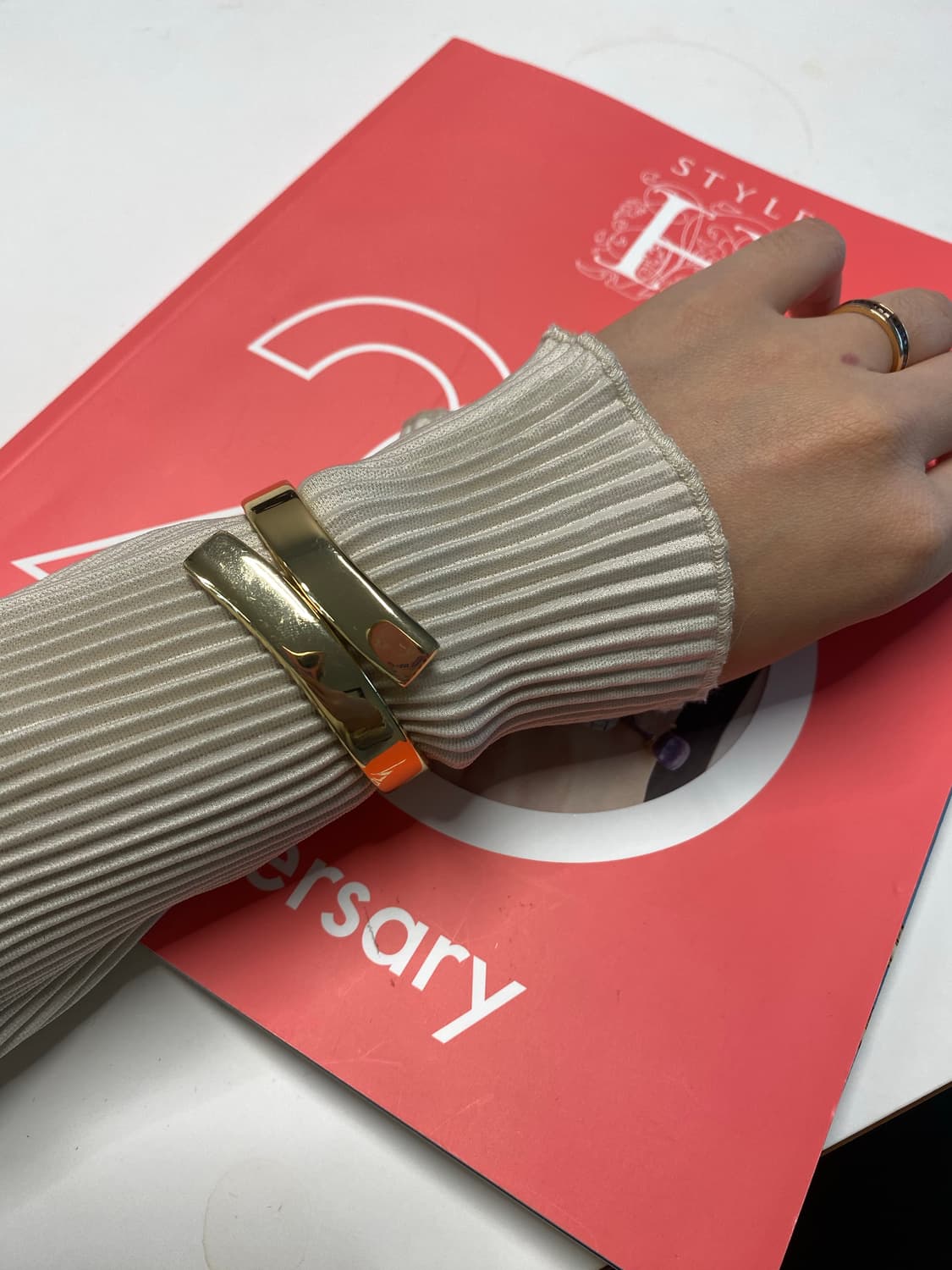 빈티지 볼드한 팔찌 뱅글 골드 상품이미지6