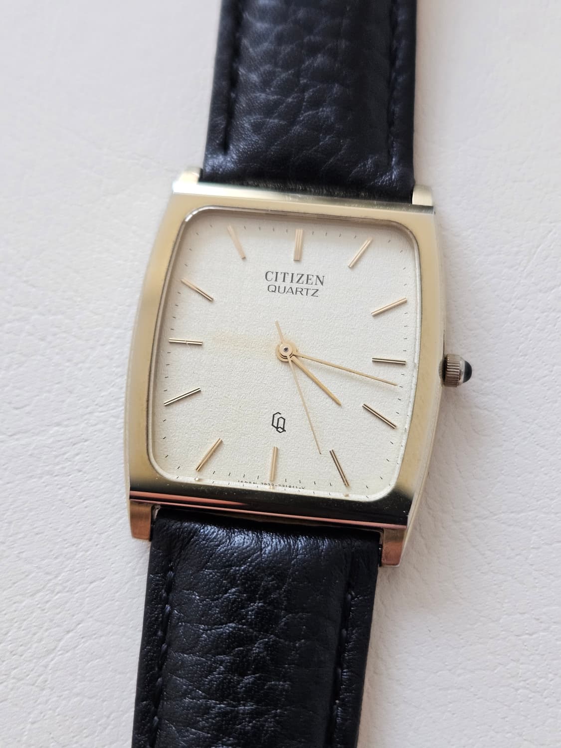 빈티지 시티즌 쿼츠 금장 가죽 시계 상품이미지3