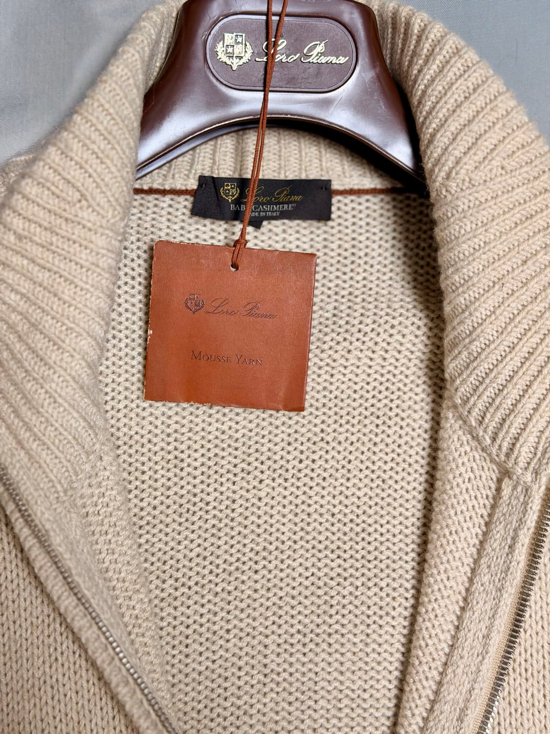 (명작,강추👍)로로피아나 베이비 캐시미어 봄버 자켓 니트 스웨터 상품이미지5