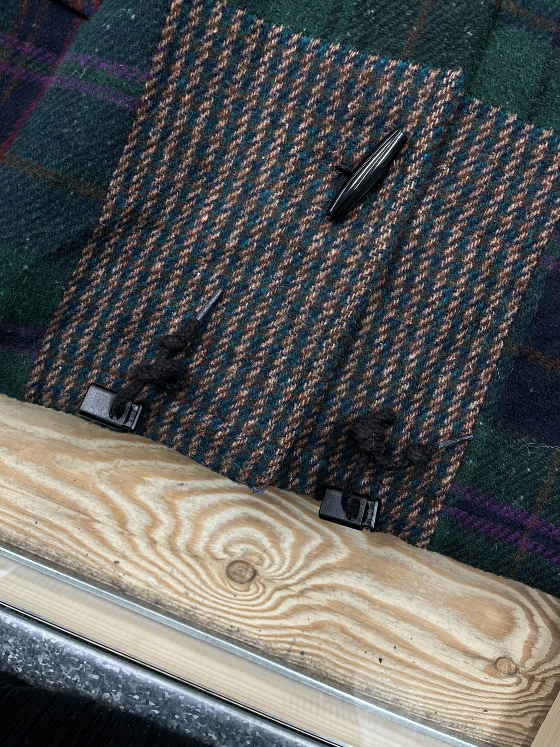 Jofeld 90’s USA 패치워크 더플 코트 상품이미지7