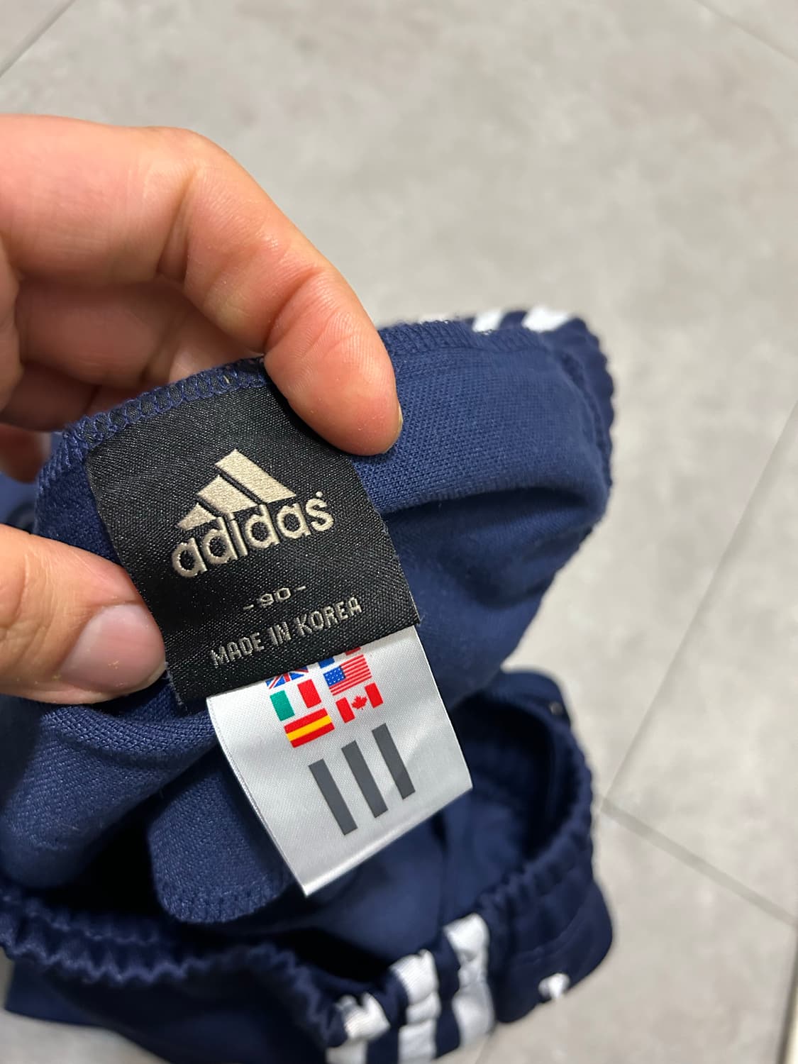 00s 아디다스 네이비컬러 여성용 나일론 스웻팬츠 상품이미지5