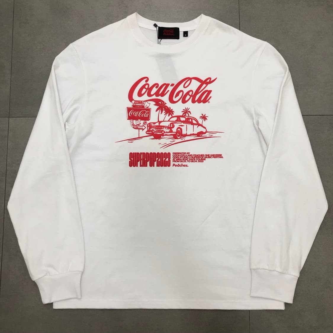 피치스 peaches 코카콜라 롱슬리브 긴팔티셔츠 M 상품이미지1