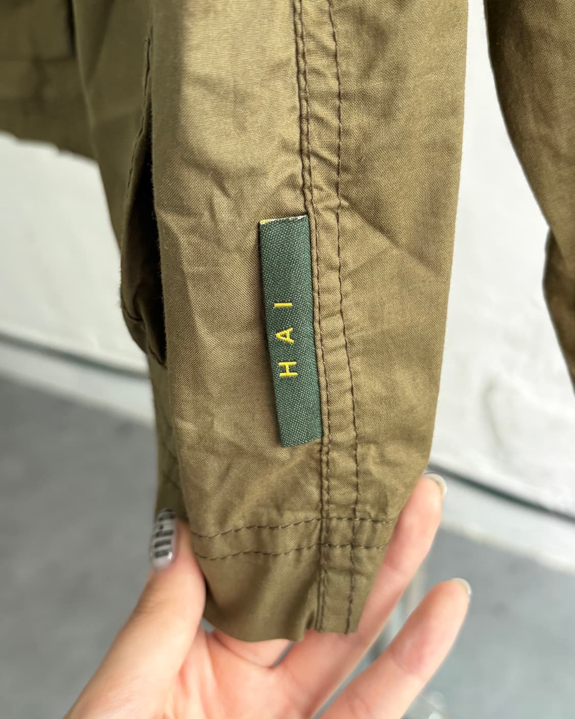 Hai Sporting Gear 하이스포팅기어 이세이미야케 카키 셔츠 자 상품이미지7