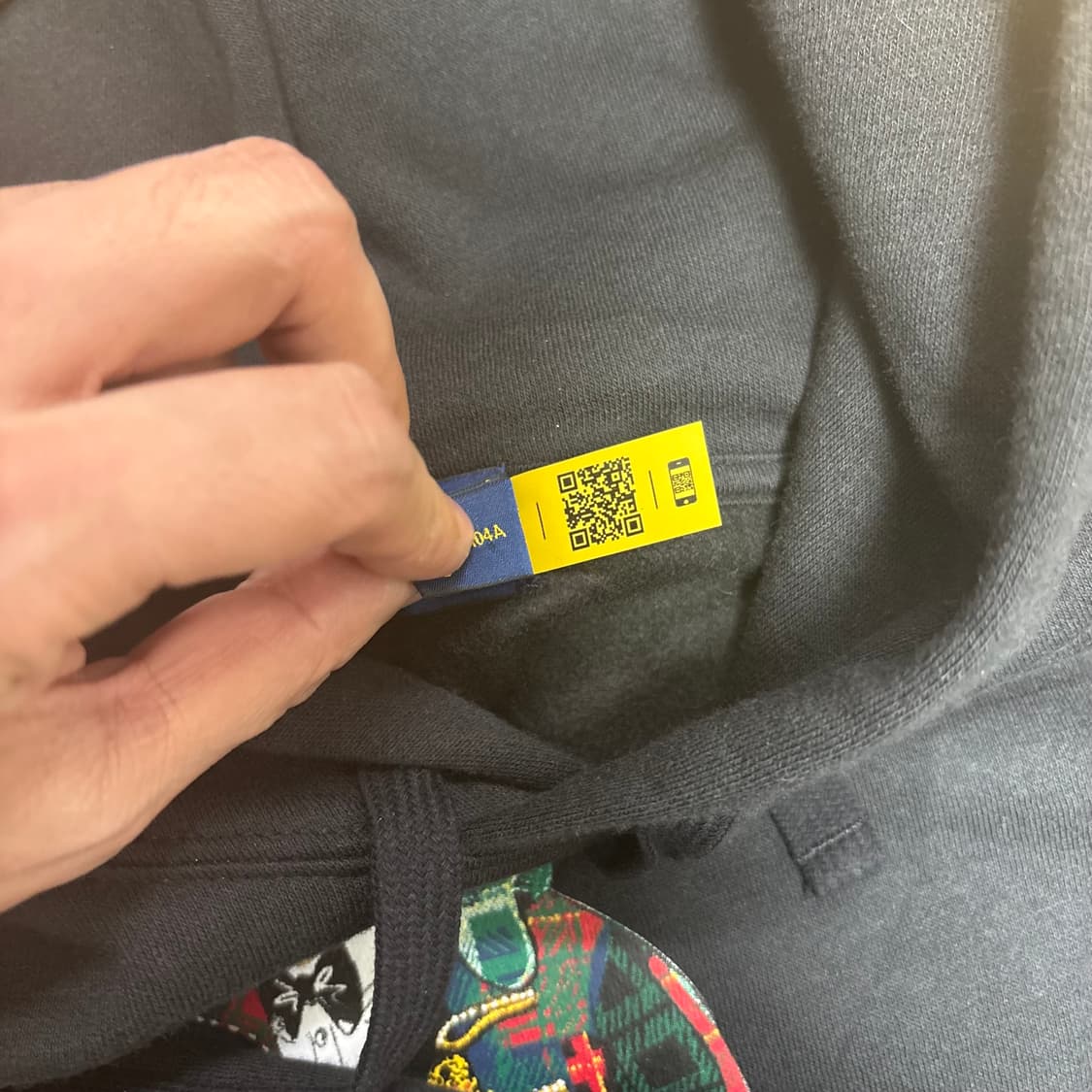 폴로 랄프로렌 베어 후드티 블랙 XL 상품이미지3