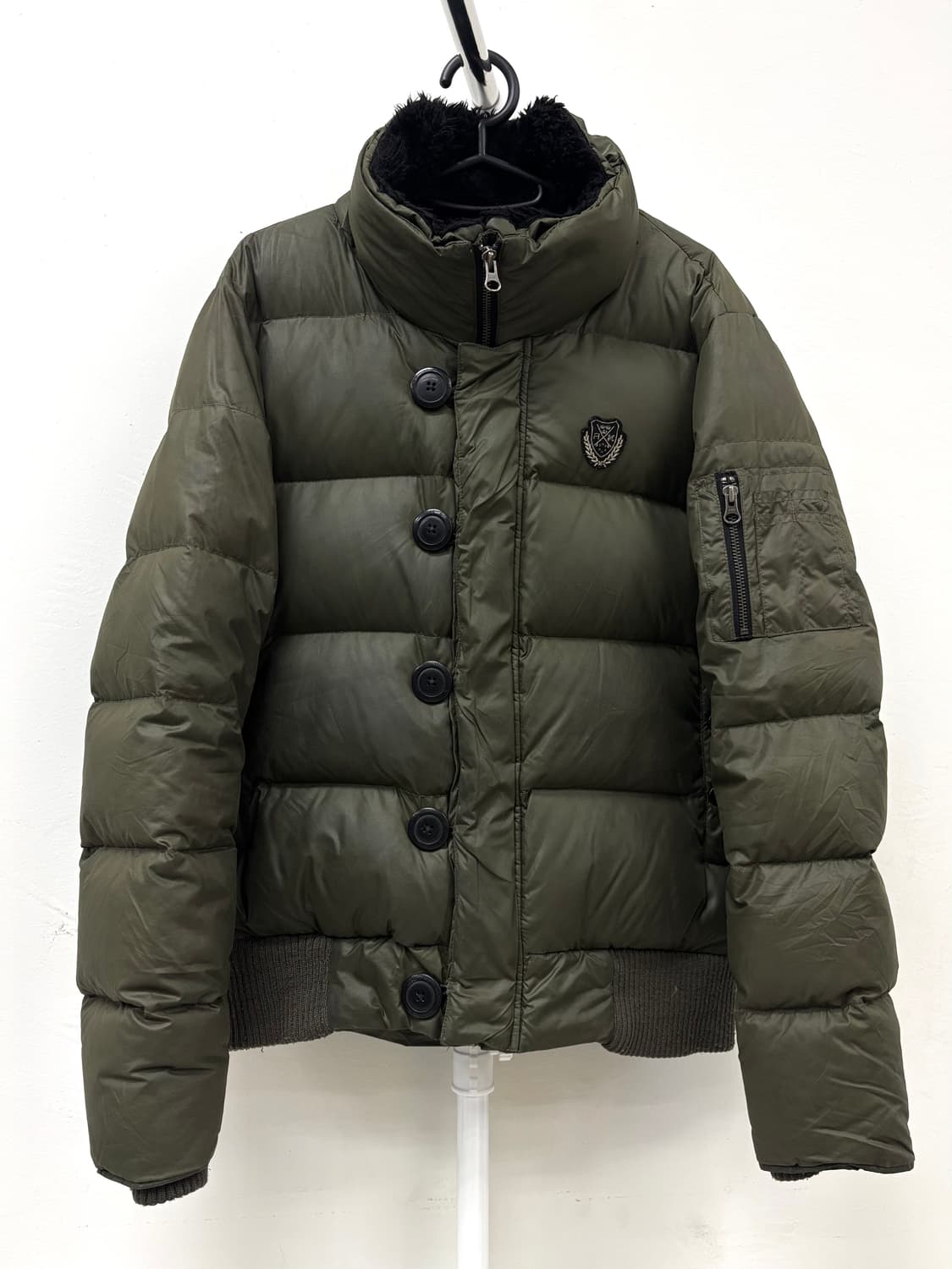 빈티지 카키 덕다운 패딩 점퍼 상품이미지6