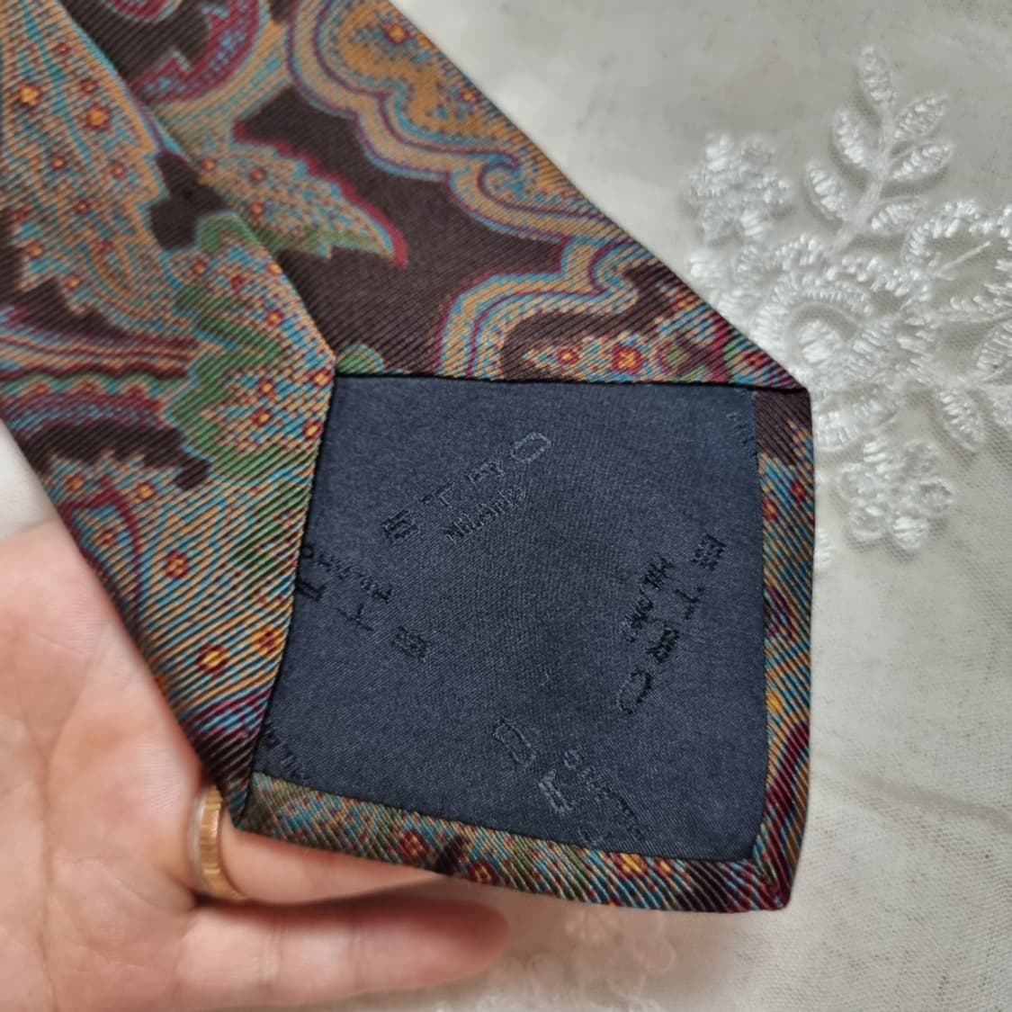 에트로 페이즐리 실크100 넥타이 (드라이완료) 상품이미지3