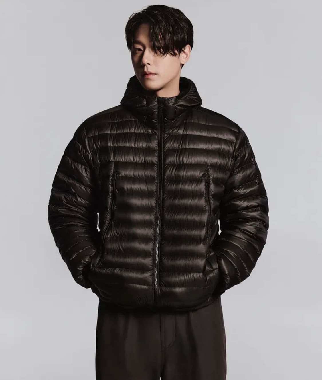 [M] 무탠다드 시티 레저 시어 립스탑 후디드 라이트 다운 재킷 상품이미지1