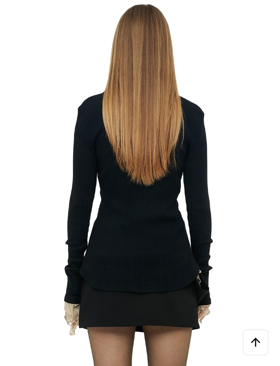 세릭 HOOK BUTTON SHIRT 후크 가디건 셔츠 블랙 상품이미지6