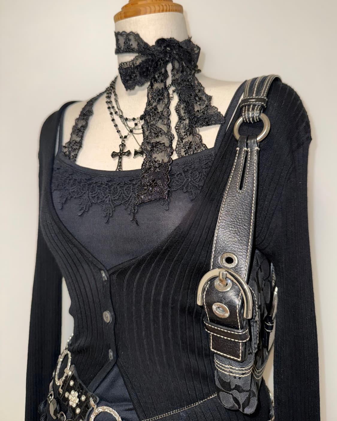 홀터 레이스 옆트임 고스페어리 나시 상품이미지6