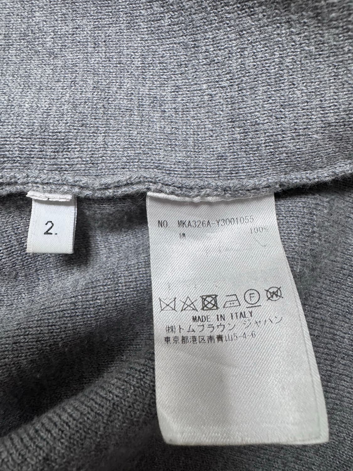 톰브라운 밀라노스티치 니트 2사이즈 그레이 상품이미지5