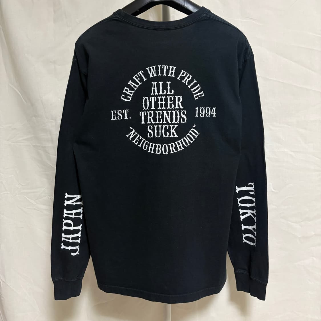 네이버후드 크래프트 프라이드 백프린트 롱슬리브 티셔츠 / 블랙, M 상품이미지7