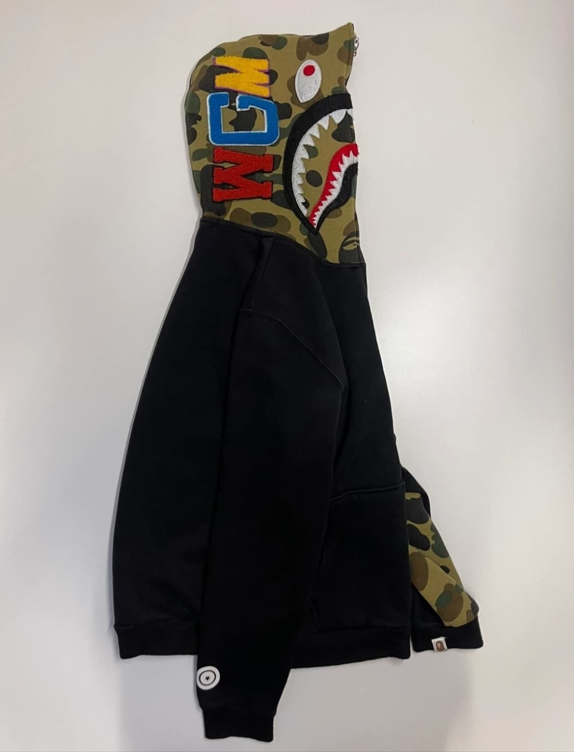 베이프 블랙 카모 후드티 L 상품이미지2