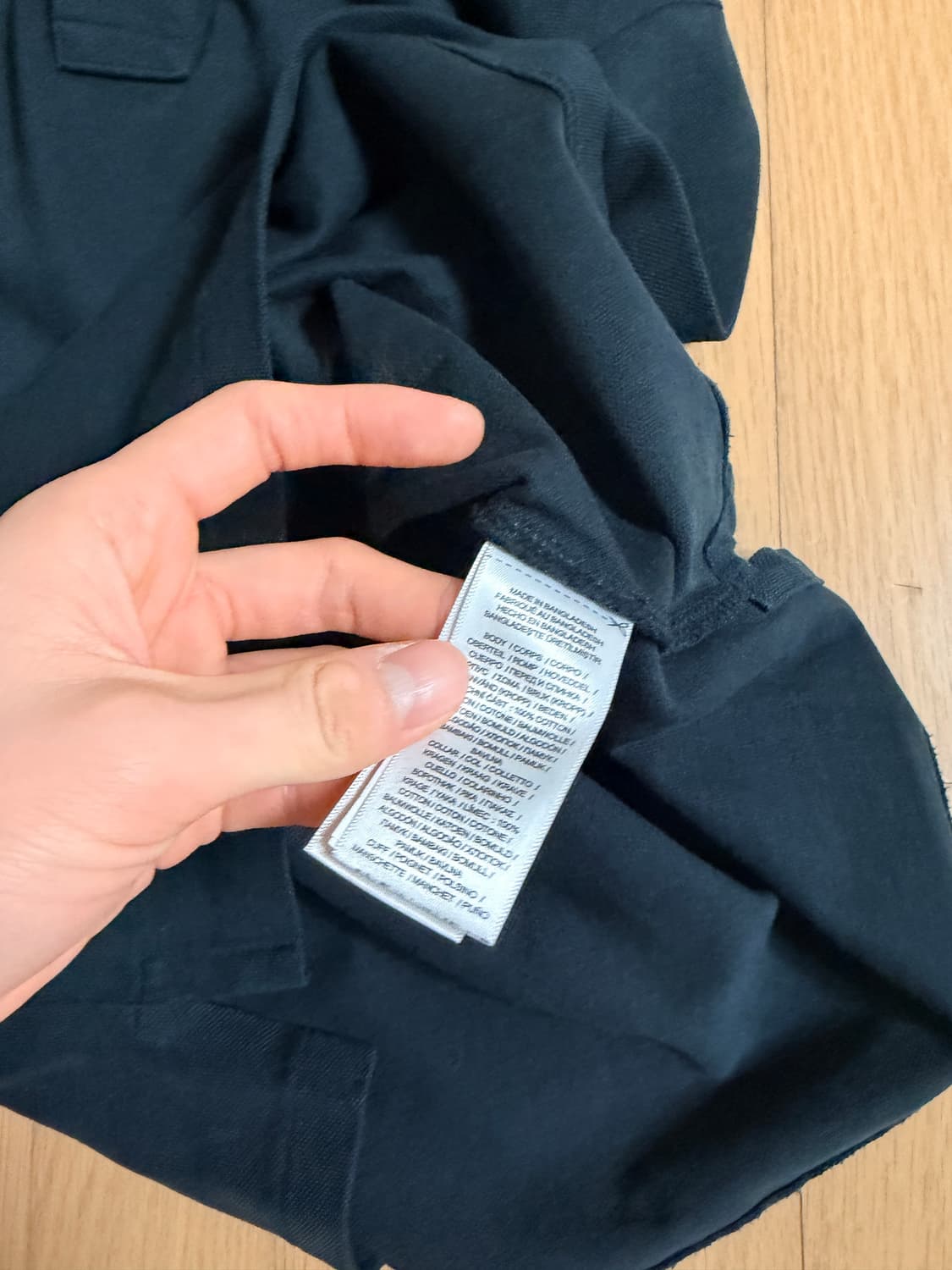 폴로 랄프로렌 남성 블랙 슬림핏 카라티 M 상품이미지4