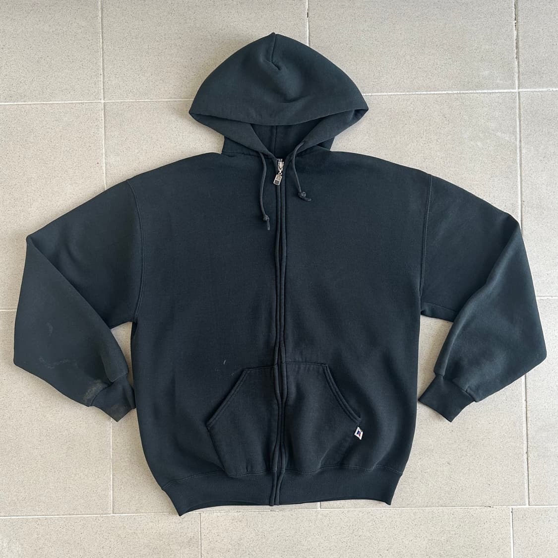 90s 빈티지 러셀 후드집업 블랙 XL USA 상품이미지1