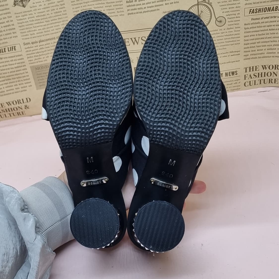 에고이스트 리본 힐 샌들 240 굽8.5 상품이미지3