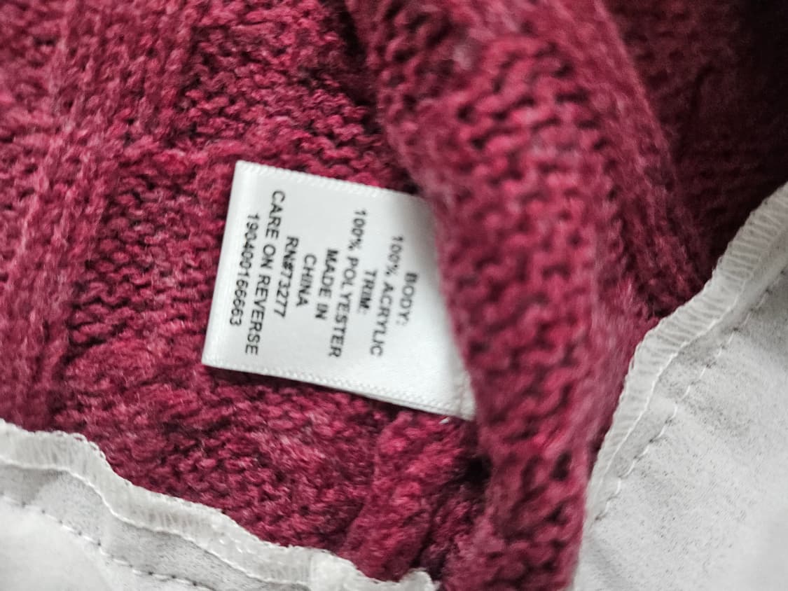 ELLE  엘르 버건디 니트  L 상품이미지5