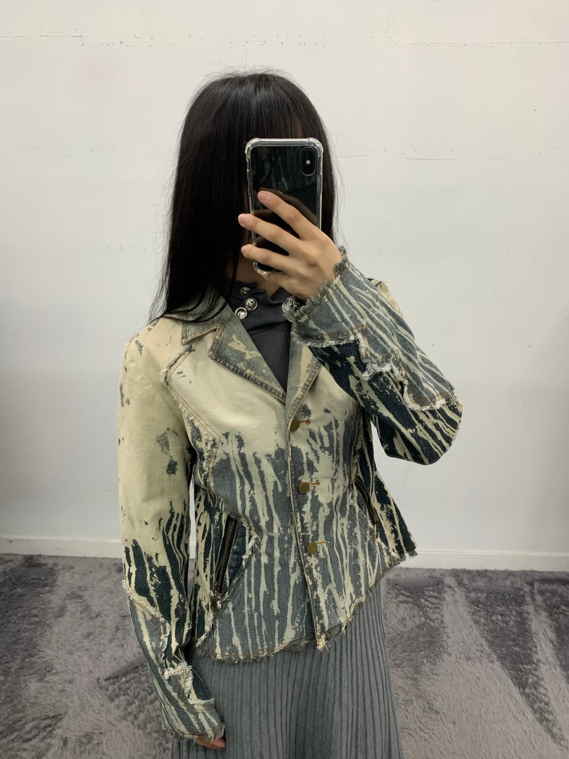 재패니즈 데님 워싱 카라 자켓 상품이미지3