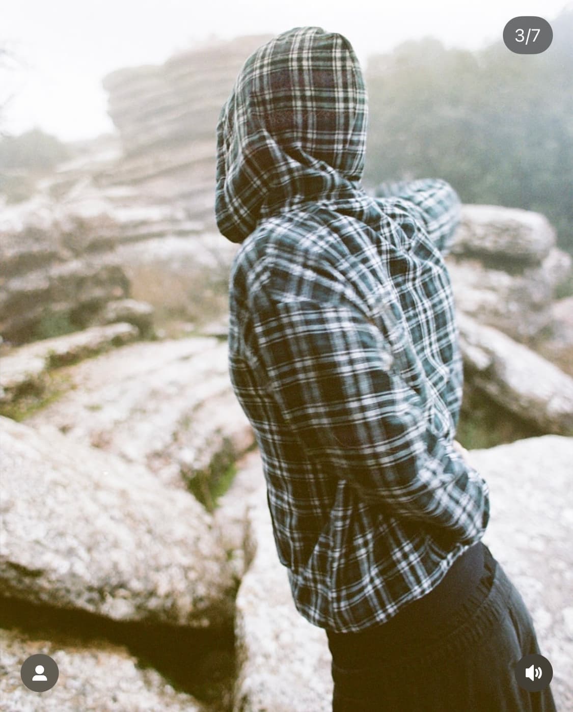 Yardsale reversible flannel hoodie green 상품이미지1