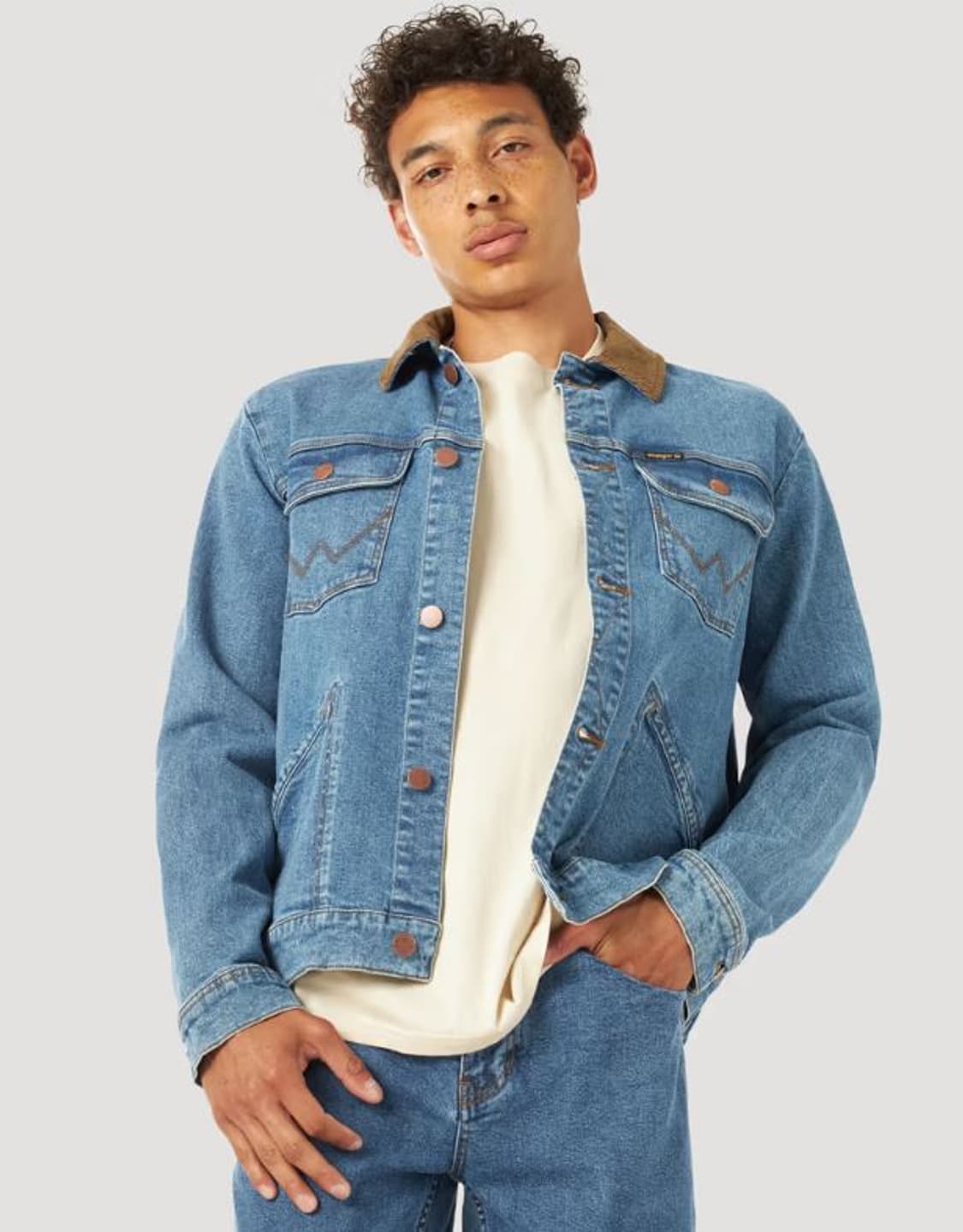 [M] 랭글러X빌라봉 코듀로이 카라 데님자켓 상품이미지2