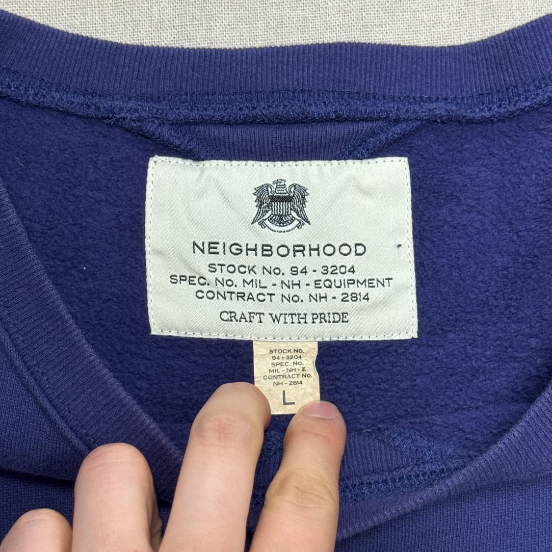 네이버후드 빈티지 밀리터리 스웻 맨투맨 L 상품이미지5