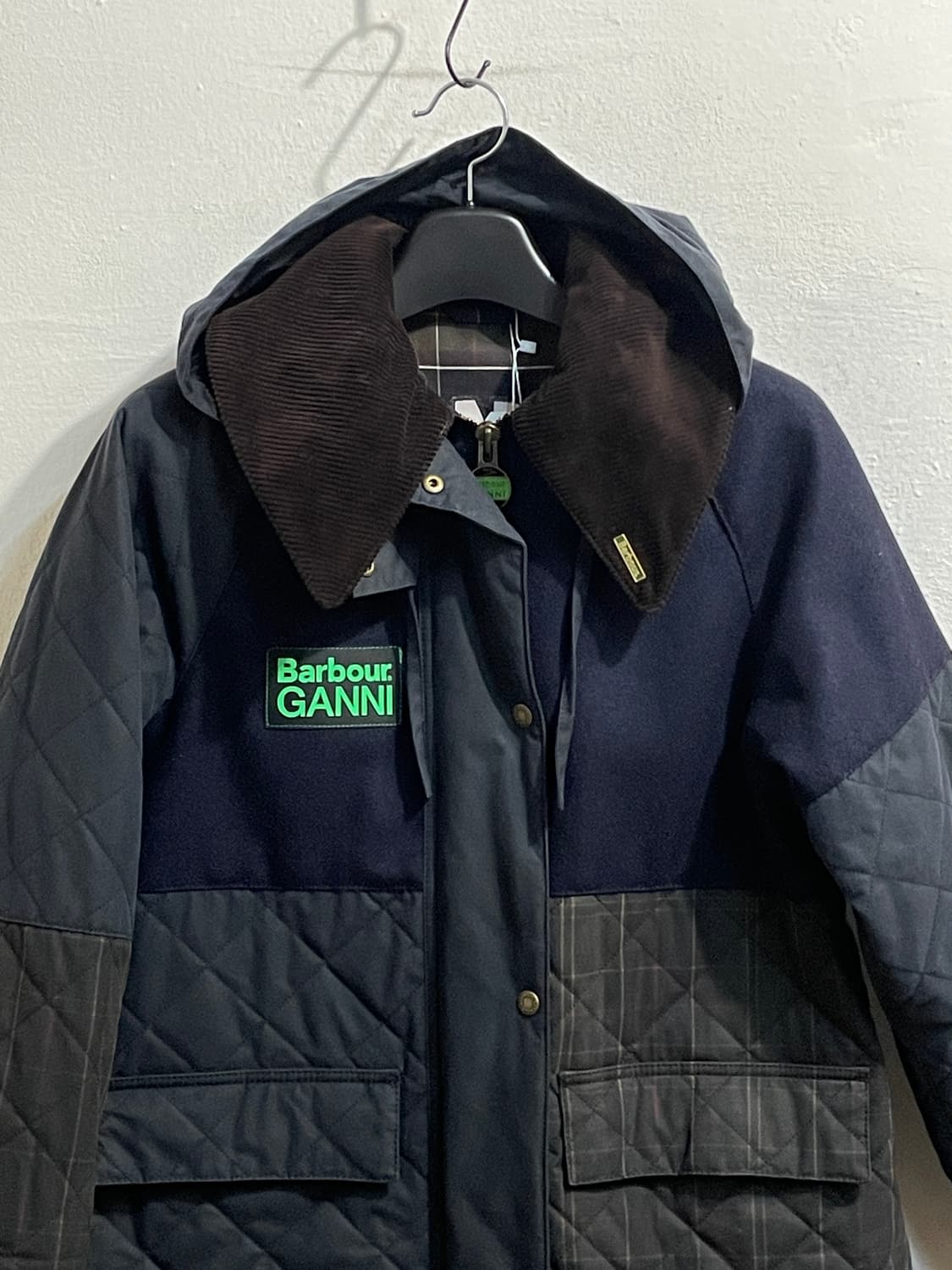 바버 X 가니 퀼팅 후드 자켓 상품이미지3