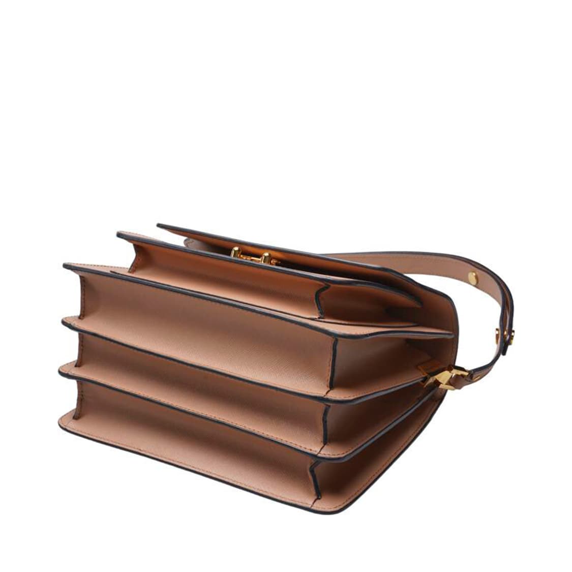 (중고) 마르니 베이지 사피아노 트렁크 미듐 숄더백 상품이미지3