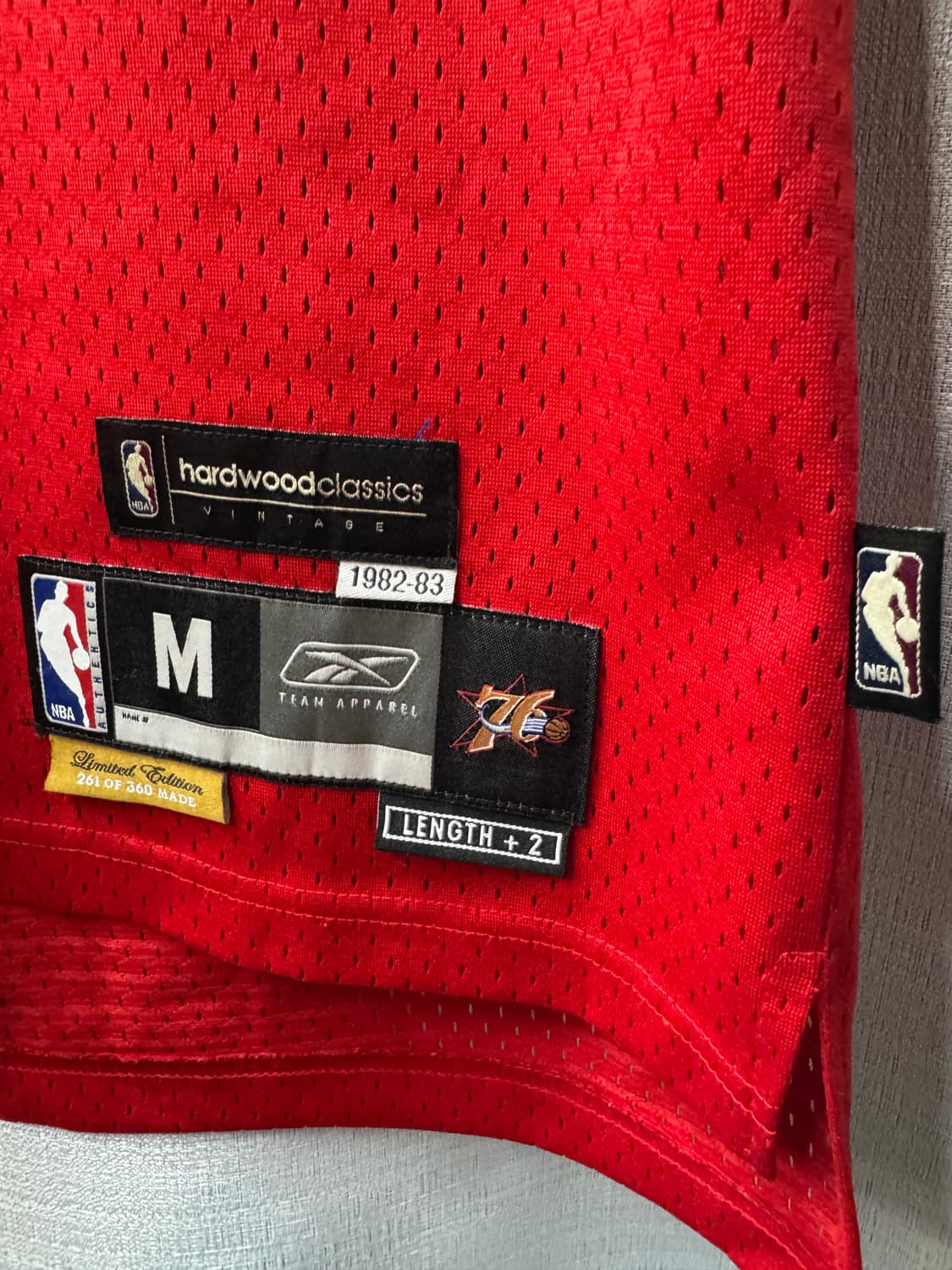 한정판 리복 NBA 전설 더 앤서 필라델피아 식서스 아시버슨져지 L 상품이미지6